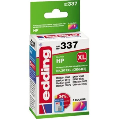 Produktbild von edding Tintenpatrone EDD-337 3-farbig HP 301XL