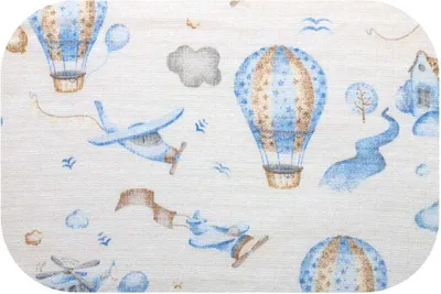Produktbild von Ega KIDS | Tuchwindel 70x80 cm - Motiv Lotnisko - Super weich und saugfähig - 100% Baumwolle