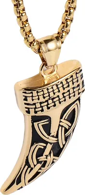 Produktbild von Herren Halskette Fangzahn - Gold aus Edelstahl KP20486