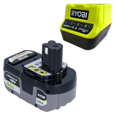 Image de RYOBI RC18120-150X Kit de démarrage avec 1x RB18L50 batterie 18 V 5,0 Ah et RC18120 batterie chargeur rapide