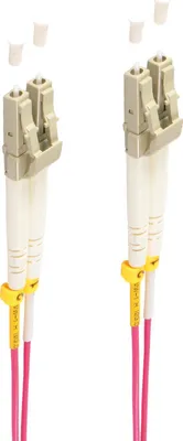 Produktbild von Duplex Patchkabel LC/LC 50/125µ, OM4 violett, 1,0m