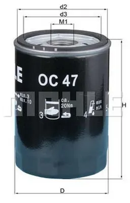 Produktbild von KFZ Oelfilter OC 47 OF