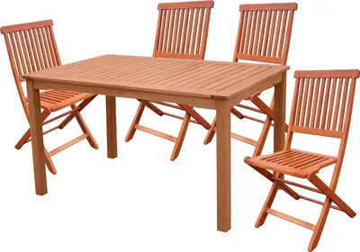 Produktbild von Garden Pleasure Tischgruppe ANGWIN|PITTSBURGH 03 5-tlg. Eukalyptus100% geölt 985158-1