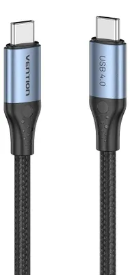 Image de Câble Vention TAVHF, USB-C vers USB-C, 240W, USB 4.0, 5A, 1 mètre, 40 Gbps, gris