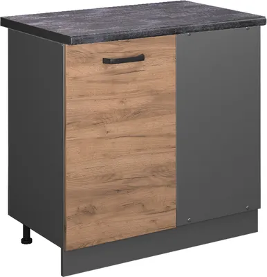Image de Meuble d'angle Vicco R-Line Chêne de force doré 86cm , PT Anthracite, Model 46272