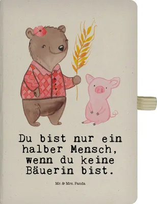 Produktbild von Mr. & Mrs. Panda Tagebuch Bäuerin Herz - Transparent - Geschenk, Kladde, Witzig, Spruch, Landwirtin, Bauernhof, notizbuch, Journal, Reisetagebuch, Skizzenbuch A5, Lustig