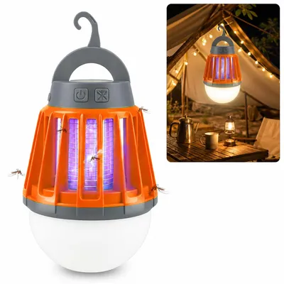 Produktbild von Mückenabwehrlampe, Campinglampe, Insektenvernichter, tragbare wasserdichte USB-aufladbare LED-Camping- und Notzeltlampe, Campingausrüstung und Zubehör