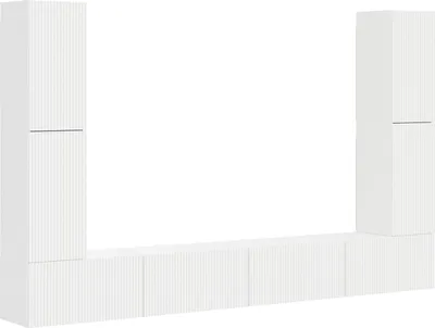 Produktbild von vidaXL TV-Schrankset 8 pcs Weiß Holzwerkstoff