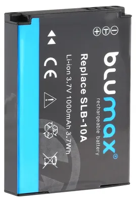Produktbild von Blumax Akku | für Samsung SLB-10A Digitalkamera | Kapazität 1000mAh |Spannung 3,7Volt | Video- und Kamerazubehör