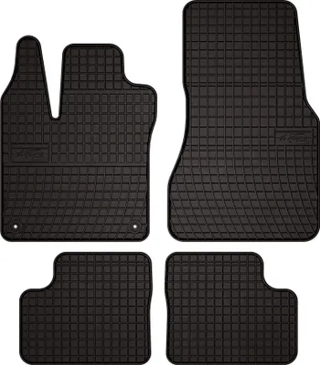 Produktbild von Gummi-Fußmatten für Renault Twingo III 2014- (Schrägheck) – 4-tlg, Schwarz, passgenau – Wielganizator SolidPRO