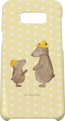 Produktbild von Mr. & Mrs. Panda Samsung Galaxy S8 plus Handyhülle  Bären mit Hut - Gelb Pastell - Geschenk, Family, Handycover, Vatertag, Bär, Muttertag, Hülle, Cover, Handy Case