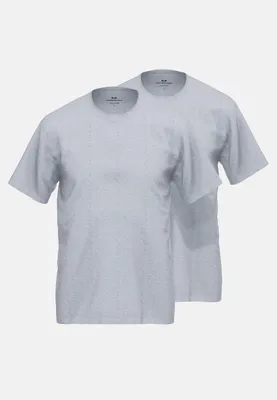 Produktbild von GÖTZBURG Herren T-Shirt, 2er Pack - Rundhals, Baumwolle, Kurzarm, einfarbig Grau L