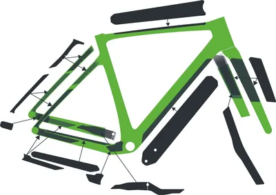 Produktbild von Syncros Rahmenschutz-Set für das Addict Gravel, Farbe:clear gloss