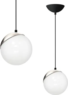 Immagine prodotto di Sfera Nero/Cromo 1Xe14 Lampada a sospensione Lampada a soffitto Lampada a soffitto Lampada a sospensione