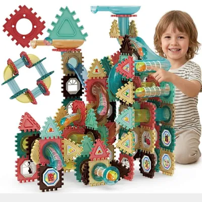 Produktbild von Woopie 3D-Bausteine, Lernset, Kugelbahn, 228-teilig.