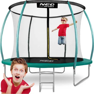 Produktbild von Gartentrampolin 10ft/312cm mit Netz, geformten Pfosten und Leiter