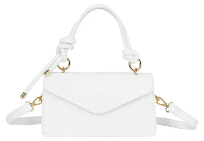 Produktbild von Gallantry, Abendtasche für Damen mit Knotengriff und verstellbarem Gurt, Weiß