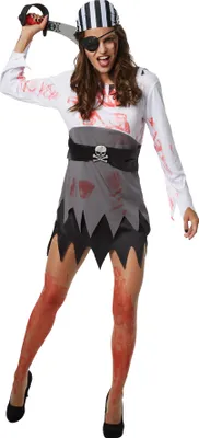 Produktbild von dressforfun® Frauenkostüm Gruselige Zombie Piratin