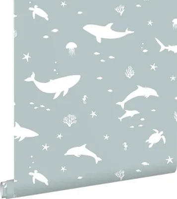 Produktbild von ESTAhome Tapete Unterwasserwelt Graublau 50 x 900 cm