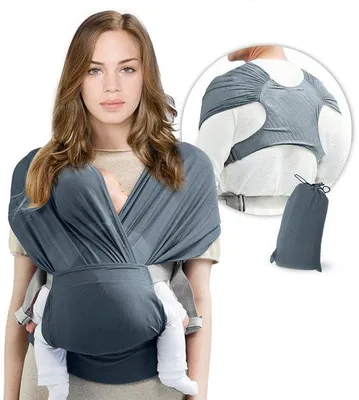 Produktbild von Babytragetasche, atmungsaktiv, Geeignet für Babys von der Geburt (0-2 Jahre) bis 15 kg, grau