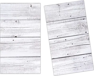 Produktbild von Spritzschutz Herdabdeckplatte Schneidebrett aus Glas Helle Holzdielen 2-Teilig (60x52cm)