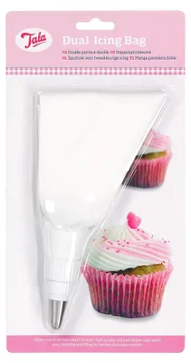 Produktbild von Spritzbeutel Polybaumwolle Spritztüte Dressierbeutel mit Spritztülle Weiß TALA