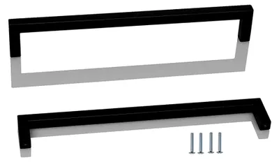 Produktbild von 224 mm Schwarze Schrankgriffe Möbelgriffe Türgriff Relinggriff für Küche Schrank Schlafzimmer 2 Stück