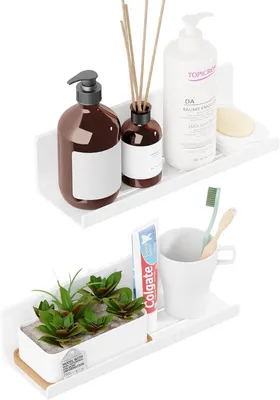 Productafbeelding van Set van 2 Zelfklevende Wandrekken voor Badkamer en Keuken