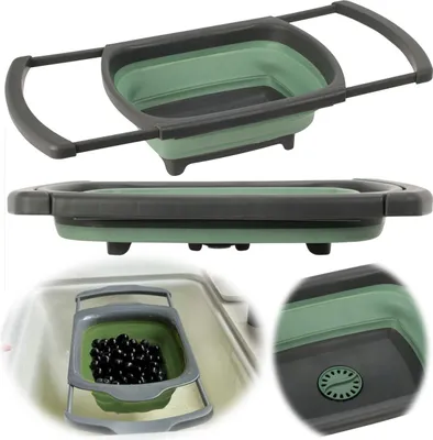 Produktbild von LS-LebenStil Flexible Waschschüssel 8L 36cm faltbar Spülwanne tragbar Waschbecken Camping klappbar Fußbad Wanne Faltschüssel Spülschüssel TRT Silikon