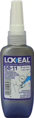 Obrázok produktu pre Loxeal tmel na rúrkové závity 50 ml, stredne silný, žltý