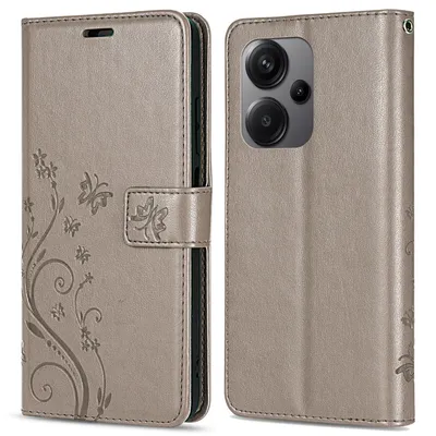 Produktbild von Hülle Xiaomi Redmi Note 13 Pro+ Handy Tasche Handyhülle Wallet Case Flip Cover Grau
