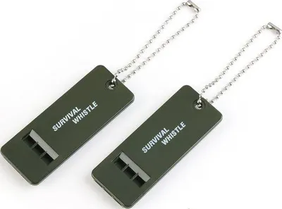 Image de Lot de deux - Sifflet de secours avec porte-clés - Sifflet d'alarme - Sifflet pour chiens - Équipement de plein air - Sifflet de secours en cas d'accident - Sifflet de survie - Sifflet de sport et d'arbitrage - Sifflet de secours pour la randonnée et le camping - pour la randonnée, la conduite, le sport, le sauvetage et le camping