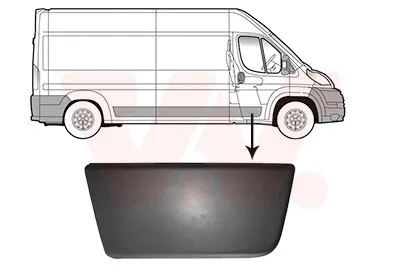 Produktbild von VAN WEZEL Zierleiste für die Tür Vorne Rechts Leiste für FIAT Ducato Kastenwagen (250, 290) 0982404