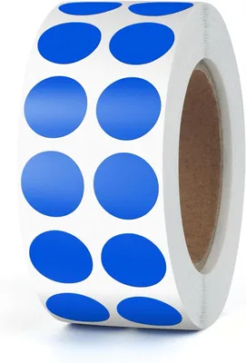 Image de Autocollants ronds, 13 mm, adhésifs, 2000 pièces, de couleur bleue, pour l'organisation