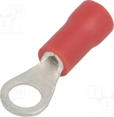 Produktbild von 10x Ringkabelschuh 0,5÷1mm2 Ø: 4,3mm M4 Klemmverbindung isoliert ST-081/R Isoliert