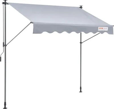 Obrázok produktu pre VEVOR markíza na balkón 2x1,2 m markíza so sklopným ramenom výškovo nastaviteľná od 2,2 do 3,1 m markíza so svorkou zaťahovacia oceľová hliníková 180G obojstrannýPolyuretánnáter markíza na balkón markíza na terasu