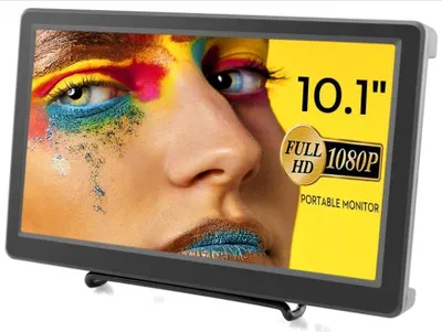 Produktbild von Raspberry Pi Display, Elecrow 10,1 Zoll Portable Monitor 1920X1080p Auflösung HDMI VGA Monitor IPS Gaming Bildschirm Kompatibel mit Raspberry Pi 4 / 3B + / 3B, Game Consoles, Windows 7/8/10