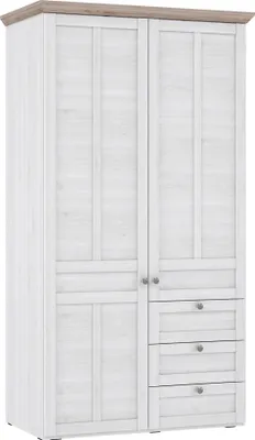 Produktbild von Furniture24 Kleiderschrank Iloppa Tiqs823 Drehtürenschrank 105.3 X 192.6 X 57.3 Cm Schrank