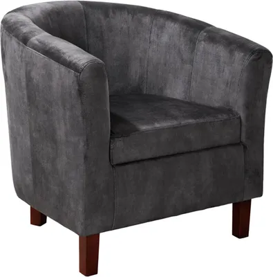 Produktbild von riess-ambiente Design Lounge Sessel HEMINGWAY dunkelgrau Samt Armlehnen Cocktailsessel