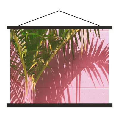 Produktbild von MuchoWow® Textilposter Pflanze - Sommer - Tropisch - Rosa 150x113 cm mit schwarzem Rahmen - Wohnzimmer
