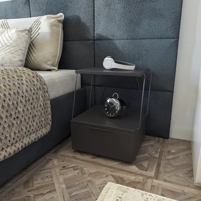 Obrázok produktu pre Skye Decor, Tekoba- Tekoba KLN, antracit, nočné stolíky a skrinky, 52x42x41 cm, 100% melamínom potiahnutá drevotrieska