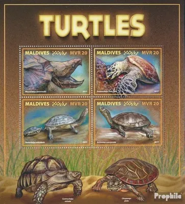 Produktbild von Briefmarken Malediven 2017 Mi 7233-7236 Kleinbogen (kompl. Ausg.) postfrisch Schildkröten