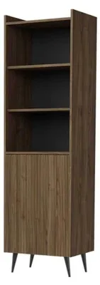 Produktbild von Furniture24 Regal Ademo 1 Bücherregal 52 X 180 X 41 Cm Standregal Nußbaum
