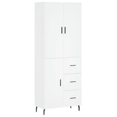Produktbild von Highboard Weiß 69,5x34x180 cm Holzwerkstoff