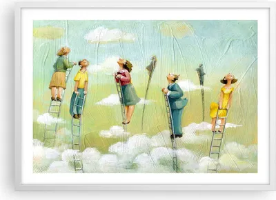 Produktbild von Gerahmtes Poster - Weißer Rahmen - Abstraktion modern - 70x50 cm - Wand Bild - Wanddeko - Wandbilder - Kunstposter - Wandposter - Bilderrahmen - Bilder - Kunstdruck - Wandbild - P2WAA70x50-3642