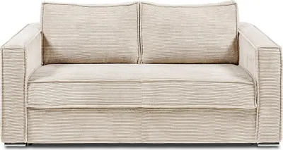 Produktbild von Vente-unique LORETO, Sofabett, Wohnzimmer, Beige, 4 Sitz(e), Beige, Stoff