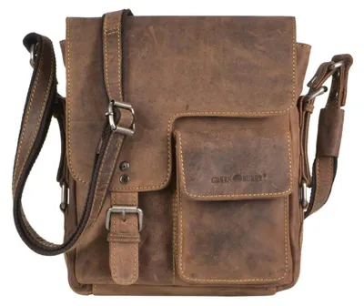 Zdjęcie produktu dla Greenburry torba na ramię skórzana męska damska brązowa VINTAGE torba na ramię 1912M-25