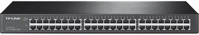 Produktbild von TP-Link 48-Port-Gigabit-Rackmount-Switch, Unmanaged, Gigabit Ethernet (10/100/1000), Vollduplex, Rack-Einbau, 1U