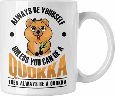 Produktbild von Trendation -  Lustige Tasse Quokka-Motiv Geschenk für Quokka Liebhaber (Weiß)