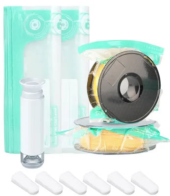 3D-Drucker Filament Vakuumbeutel-Set, 22 Stück, transparent, 1 Handpumpe